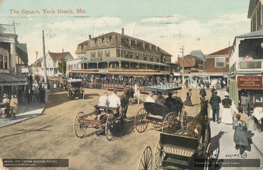 Postcard: The Square, York Beach, Maine